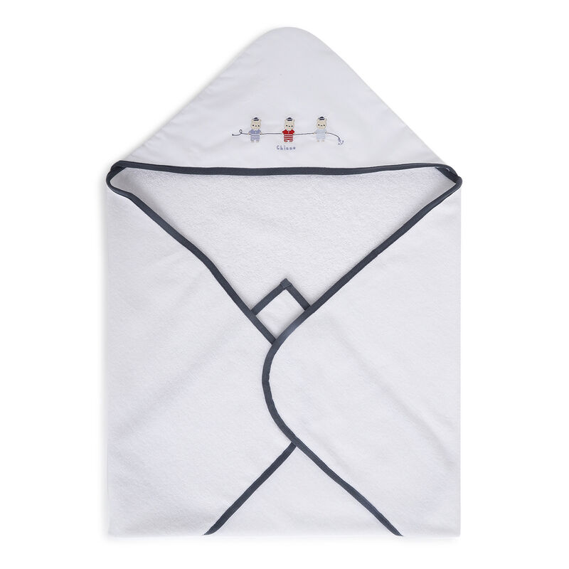 Boys White Woven Bathwrap image number 2